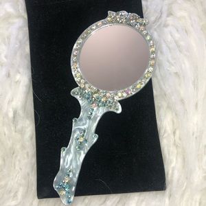 Crystal Embellished Handheld Mirror